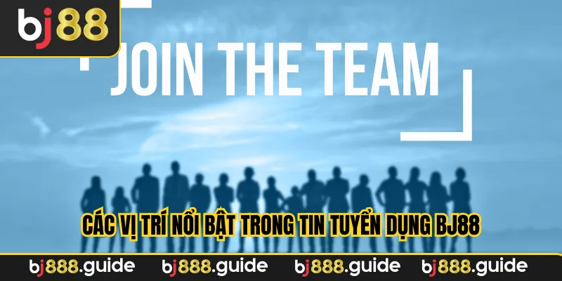 Các vị trí nổi bật trong tin tuyển dụng Bj88