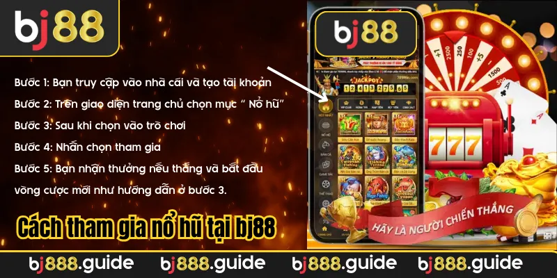 Cách tham gia nổ hũ tại bj88