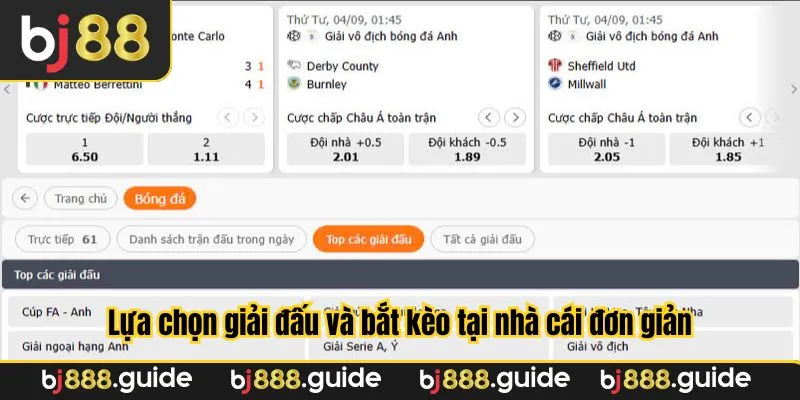 Tham gia bắt kèo ở Bj88 đơn giản
